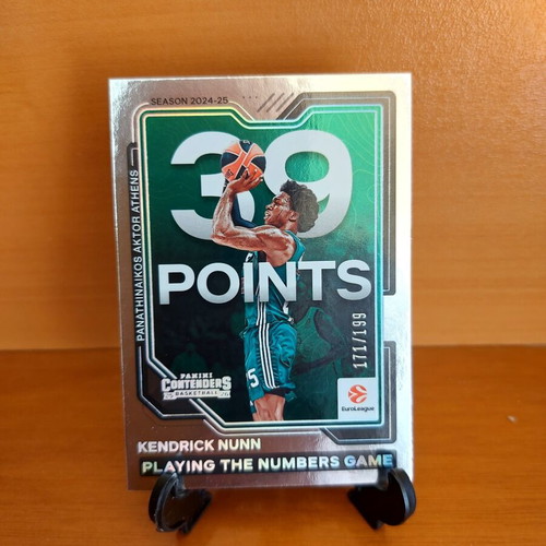 2025-26 Contenders Euroleague Panathinaikos Kendrick Nunn Playing The Numbers Game 171/199