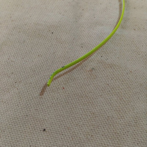 Hairband used, thin yellow fluorescent with metal
