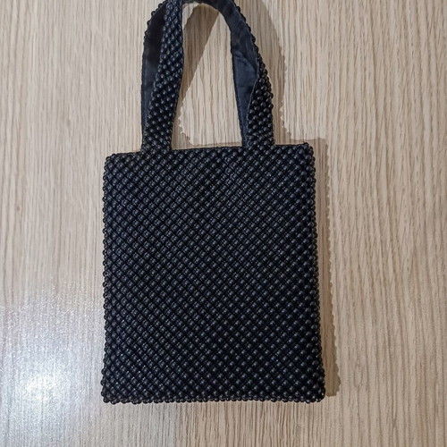Axara Paris Beaded Mini Bag new, black, vintage style
