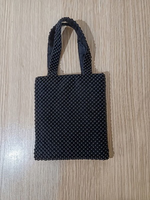 Axara Paris Beaded Mini Bag new, black, vintage style