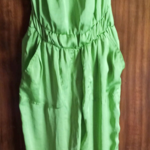 Paranoia strapless jumpsuit green like new, size S