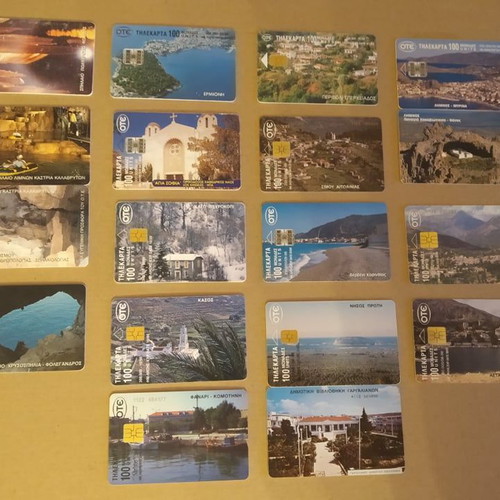 Collection of 220+ single phone cards used, over 10 years