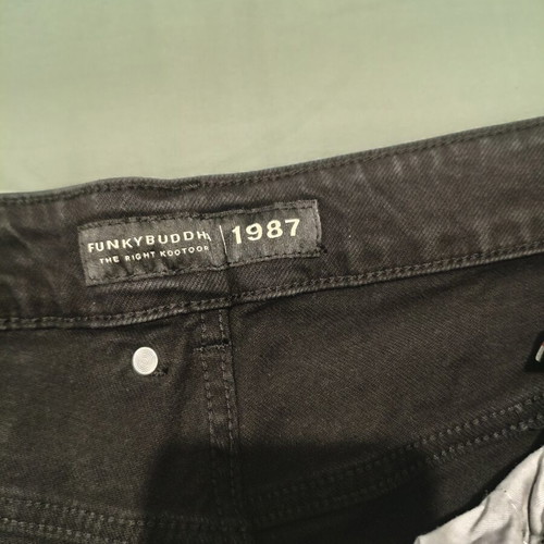 Funky Buddha men's denim shorts size 32 Medium new, black