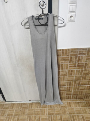 Zara long women's dress, grey, size Small