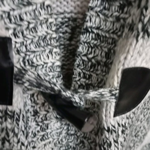 Knitted cardigan like new, black and white, XXL