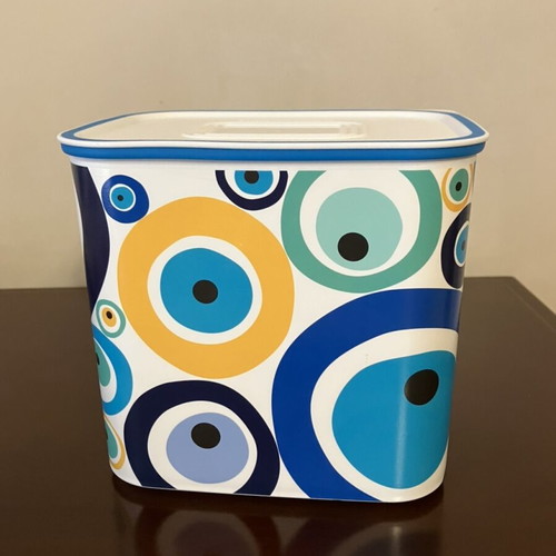 Tupperware Quadro 2.1 L canister with Turkish Eye design new