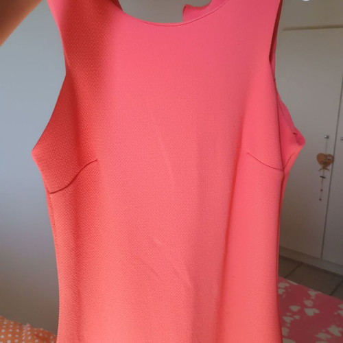 Coral midi dress summer small like new, tight fit
