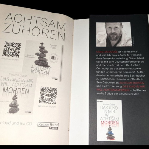 Achtsam Morden 1 used, German novel