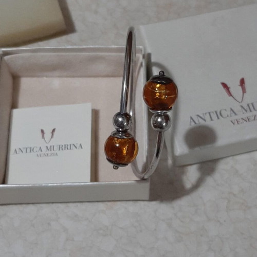 Antica Murrina Venezia Silver 925 Bracelet with Murano Glass New