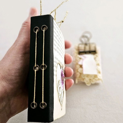 Purple Heart handmade mini notebook like new