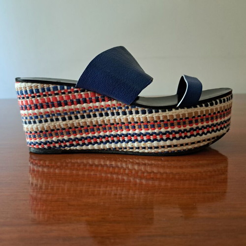 Castaner platform sandals size 37 like new, blue multicolor