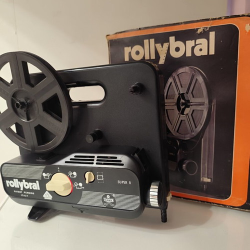 Rollybral Super 8 vintage film projector, made in Italy