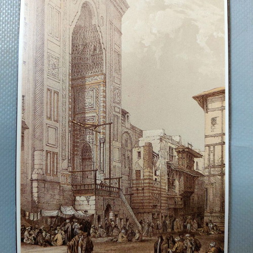 Vintage postcard Egypt Mosque of Sultan Hassan Lehnert & Landrock David Roberts 1839