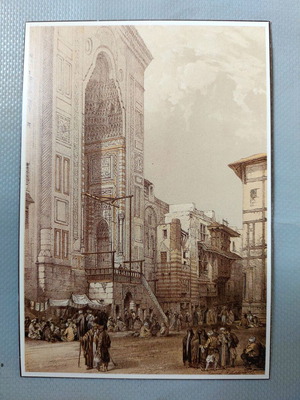 Vintage postcard Egypt Mosque of Sultan Hassan Lehnert & Landrock David Roberts 1839