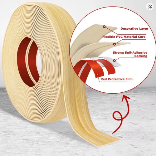 PVC corner strip 2 cm x 3 m with original wood grain, new
