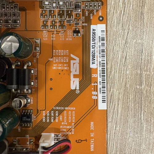 Asus Radeon 9550 AGP graphics card used, model A9550/TD/128M/A
