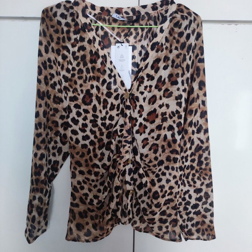 Zara leopard animal print shirt new, size XS