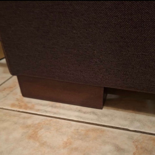 Corner sofa 3 x 1.70 m, brown, water-resistant fabric