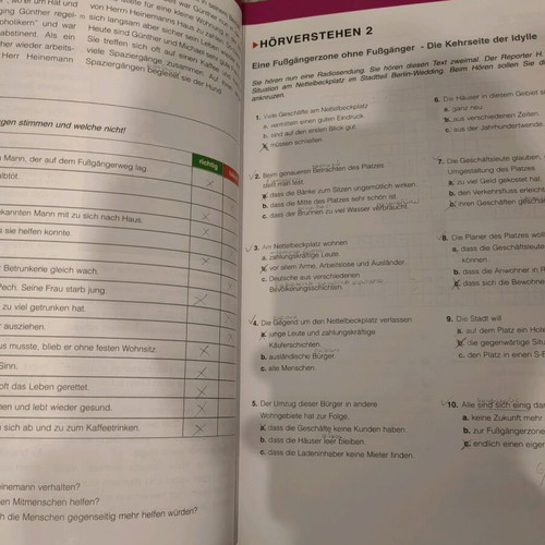 Progress in einem Jahr B2 Lehrbuch used, with notes