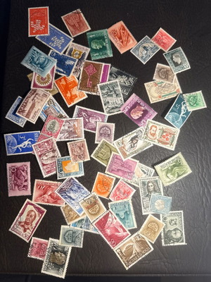 Collection of vintage collectible stamps from various countries, new