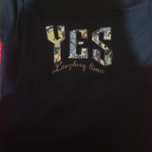 T shirt black, like new, cotton with yes logo