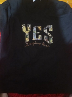T shirt black, like new, cotton with yes logo