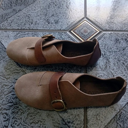 Pedro Garcia leather ballerina shoes like new, size 39, beige brown