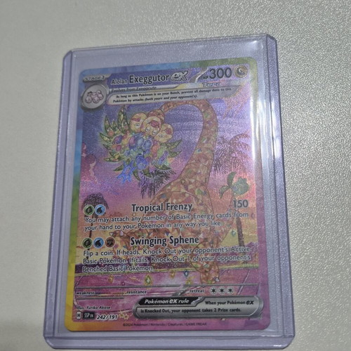 Pokemon TCG Alolan Exeggutor EX card like new with sleeve and top loader
