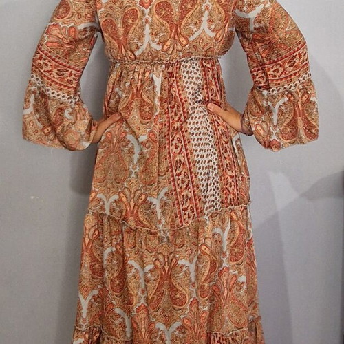 Long women's dress new, orange