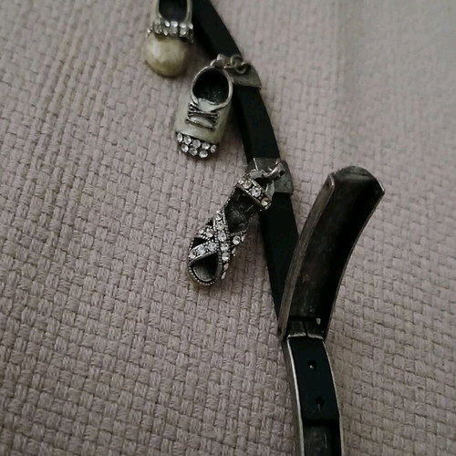Rubber bracelet with charms like new