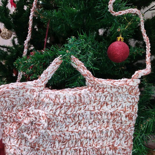Handmade knitted crossbody and wrist bag new