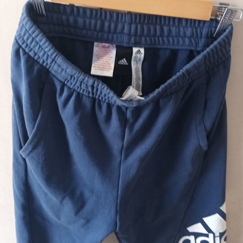Adidas boys' athletic bermuda shorts like new, blue, size 164 cm