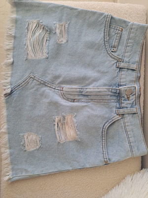 Denim skirt Pull & Bear used, size S 36 8, blue mini