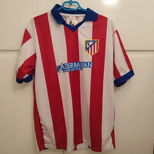 Atletico Madrid football jersey with Azerbaijan Land of Fire sponsor, official replica