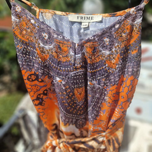 Summer one-piece jumpsuit new, tiger print with belt
