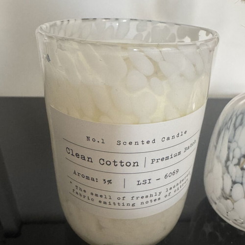 H&M decorative set – scented candle & glass jars