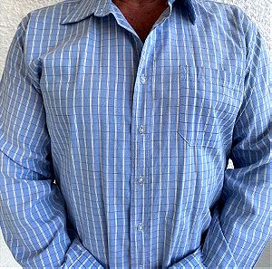 Ανδρικό πουκάμισο (μπλε καρό)