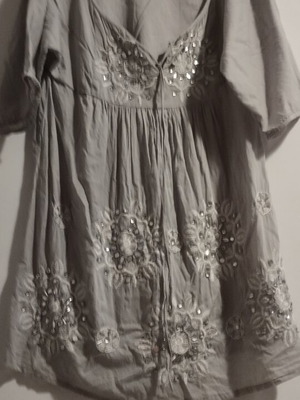 Achilleas Accessories Women's Boho Shirt like new, gray, size L