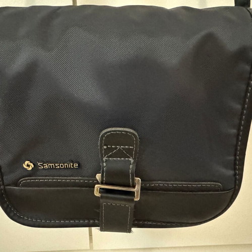 Samsonite fabric shoulder bag used, dark blue