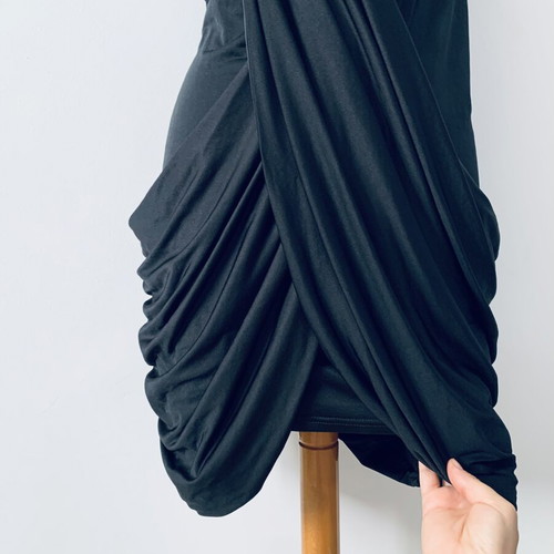 Strapless dress Veloudakis new, jersey, size S-M, black