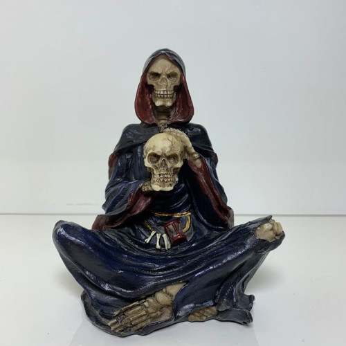 Gothic decorative figure Grim Reaper used, synthetic porcelain