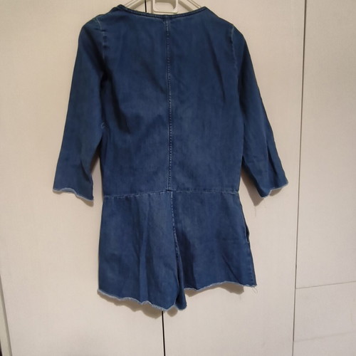 Zara women's oversized denim jumpsuit, blue, size M