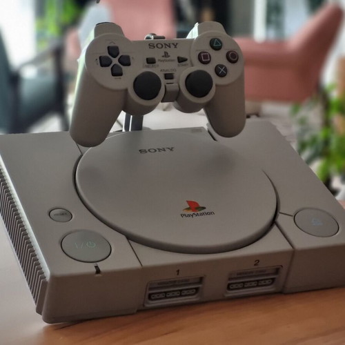 3D Printed Console and Controller Stand with Cable Management for PlayStation 1, New