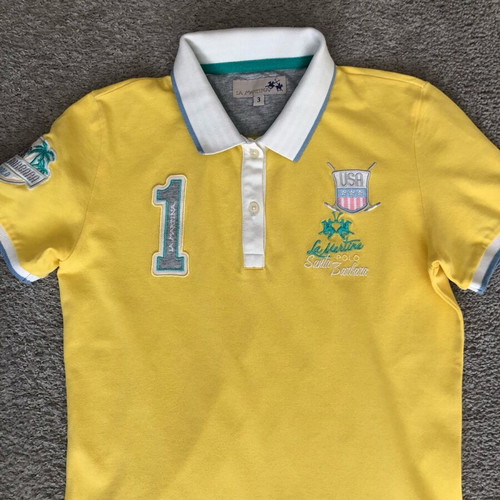 La Martina polo shirt like new, yellow, size M