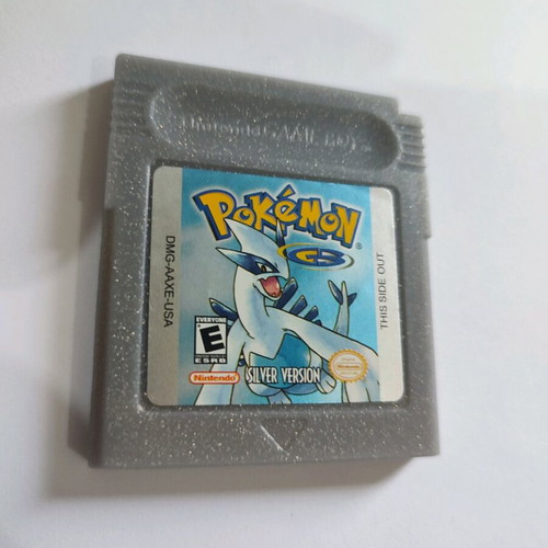 Silver Pokemon Game Boy Advance cartridge used, functional