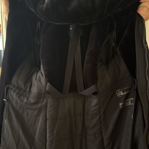Zara black parka jacket XL, like new