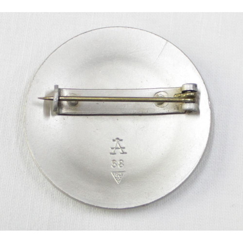 1938 German RAD badge aluminum, like new, 4.5 cm diameter