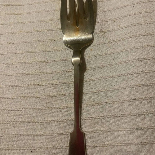 Bailey Banks & Biddle Silver Plate Sardine Serving Fork used