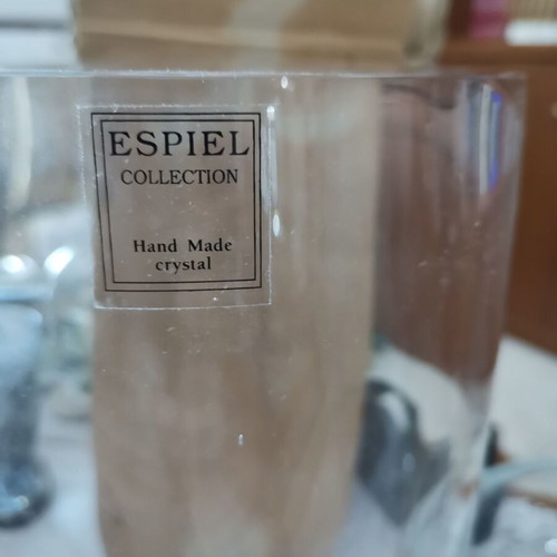 Espiel Collection Hand Made Crystal Vases Set of 2 Like New