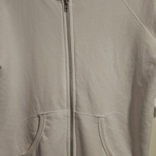 White jacket Voice M/L like new with hood and zipper